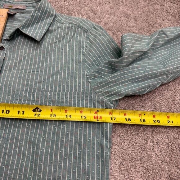 Horny Toad Fanfair Shirt Womens XS Green Striped Long Sleeve Organic Cotton Top - Picture 13 of 14